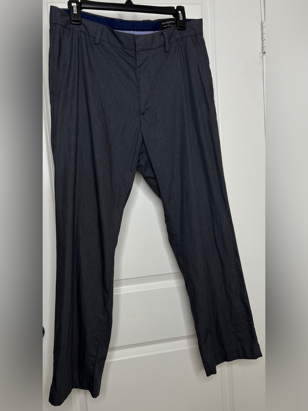 Banana Republic Non-Iron Tailored Slim Fit Pants Charcoal Grey 34x28